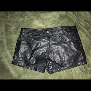Pleather shorts